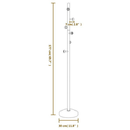 Porte manteau sur pied LINA noir