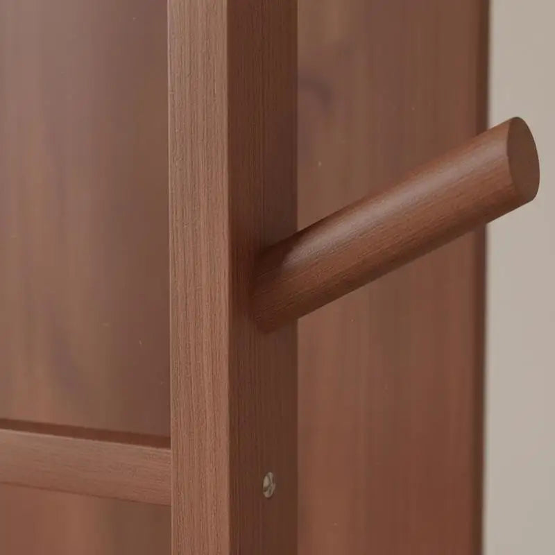 Miroir bois massif porte-manteau - zoom bois