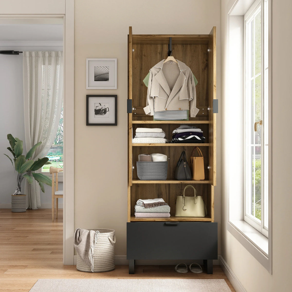 Armoire tringle détails dorés - ambiance 4