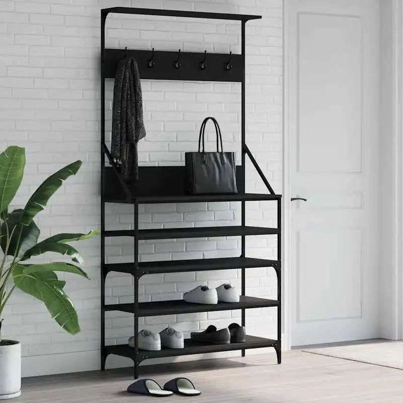 Porte-manteau noir industriel - ambiance