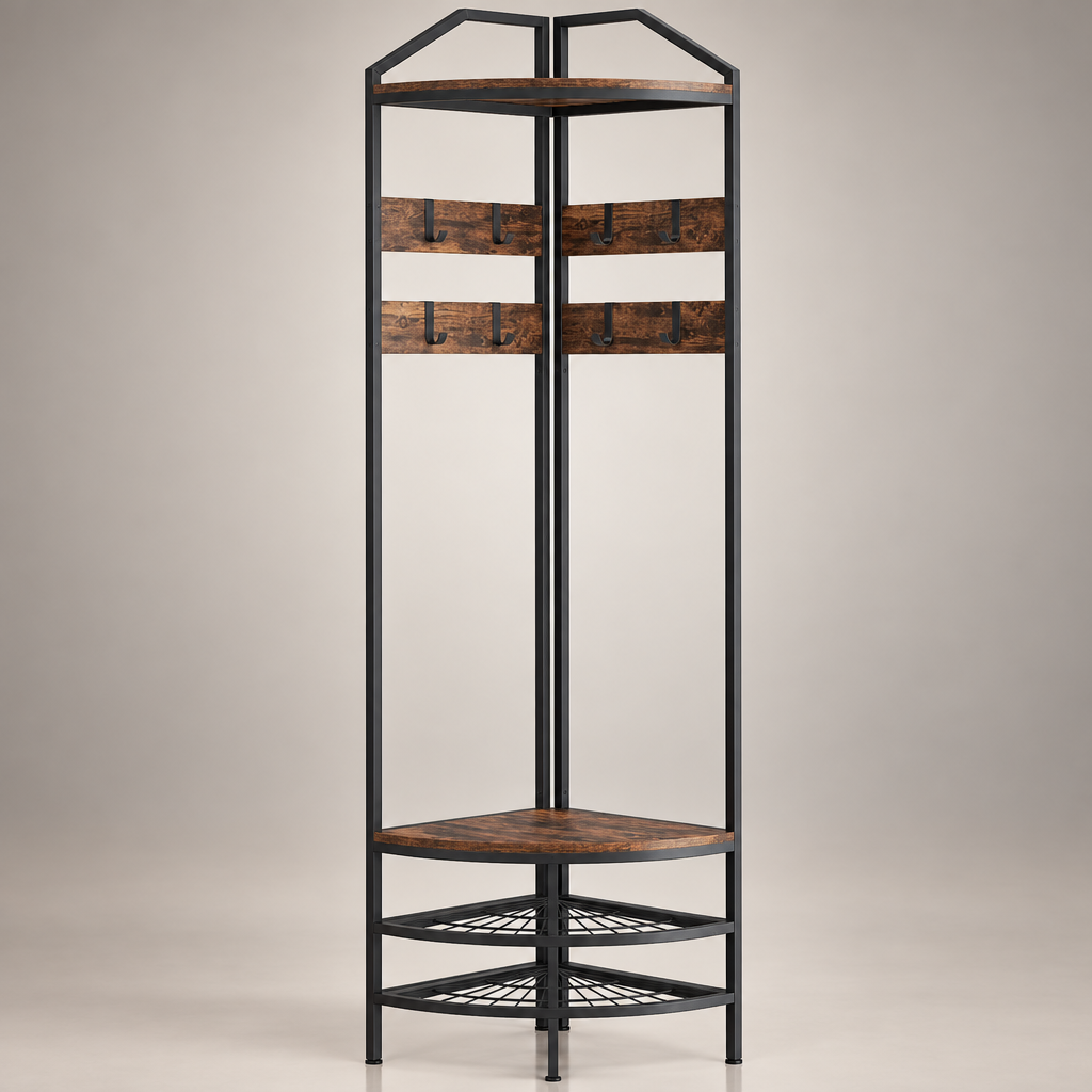 Porte-manteau d'angle rustique - photo studio