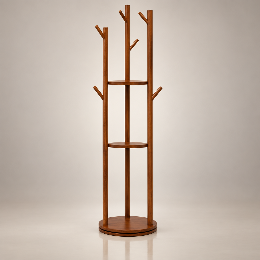 Porte-manteau design bois - photo studio