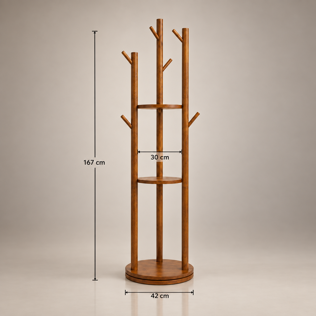 Porte-manteau design bois - dimensions